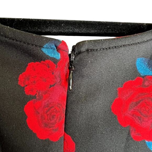 Lane Bryant Fit & Flare Dress Women 20 Retro Pin Up Short sleeves Roses Floral - Picture 9 of 11